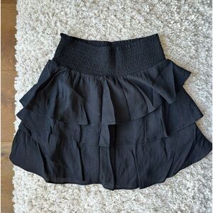 Black Ruffle Skirt With built in Shorts